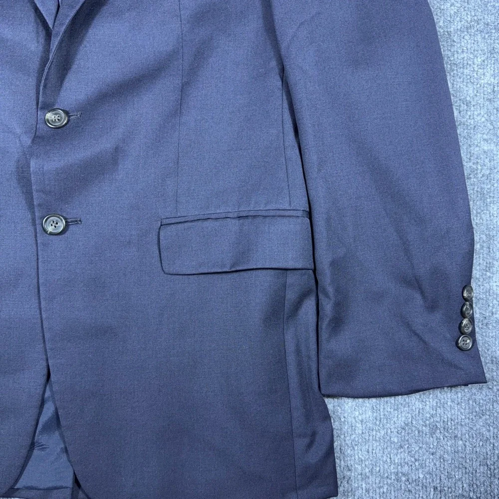 Lauren Ralph Lauren Mens Navy Blue 2-Button Blazer Sport Coat Made in Canada 38R